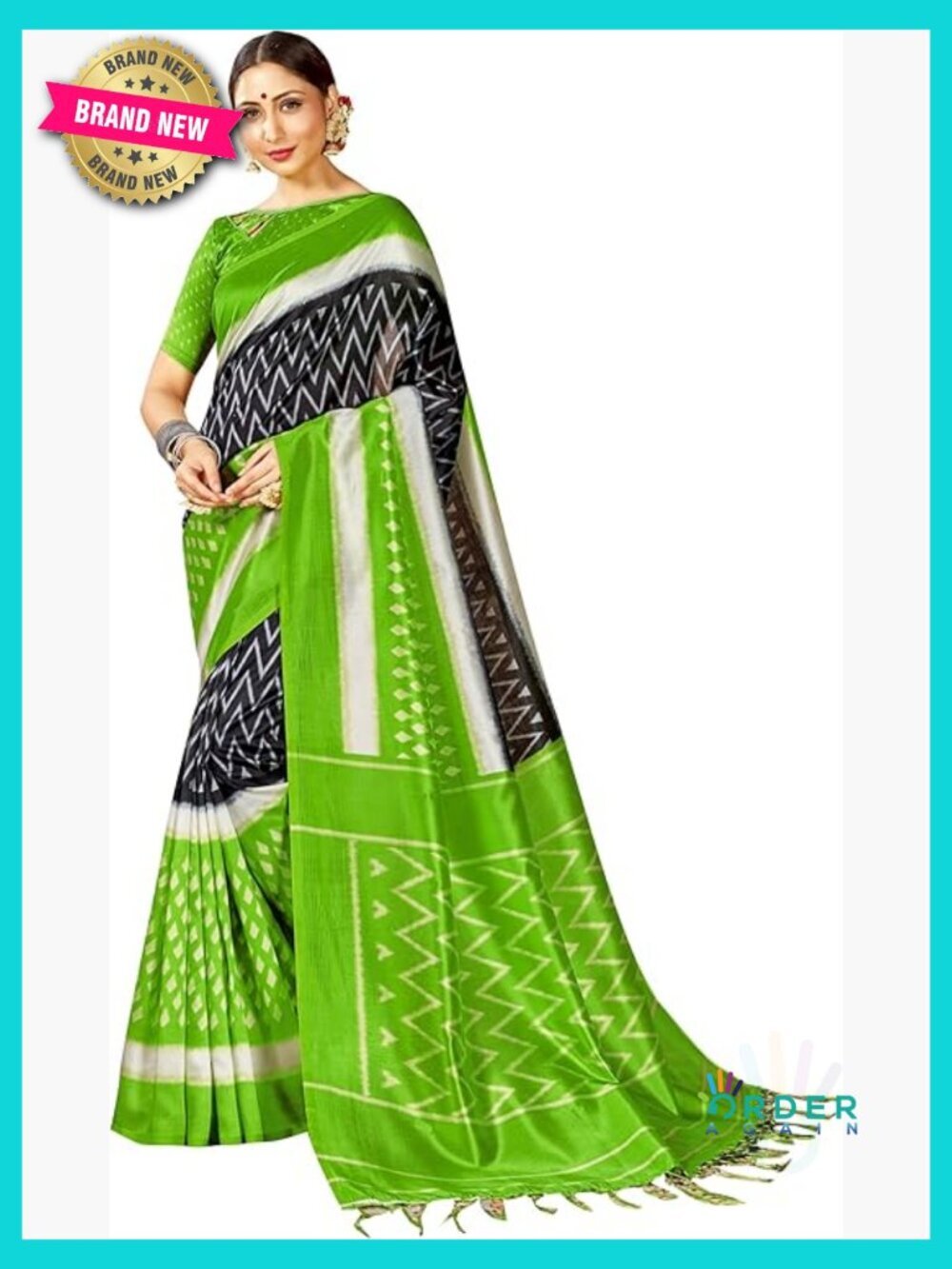 Art Silk Ready to Wear Saree Pre Pleated Elegant Formal Work Wear Adjustable